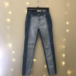 Pacsun Two Tone Hi-Rise Ankle Jeggings